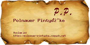 Polnauer Pintyőke névjegykártya